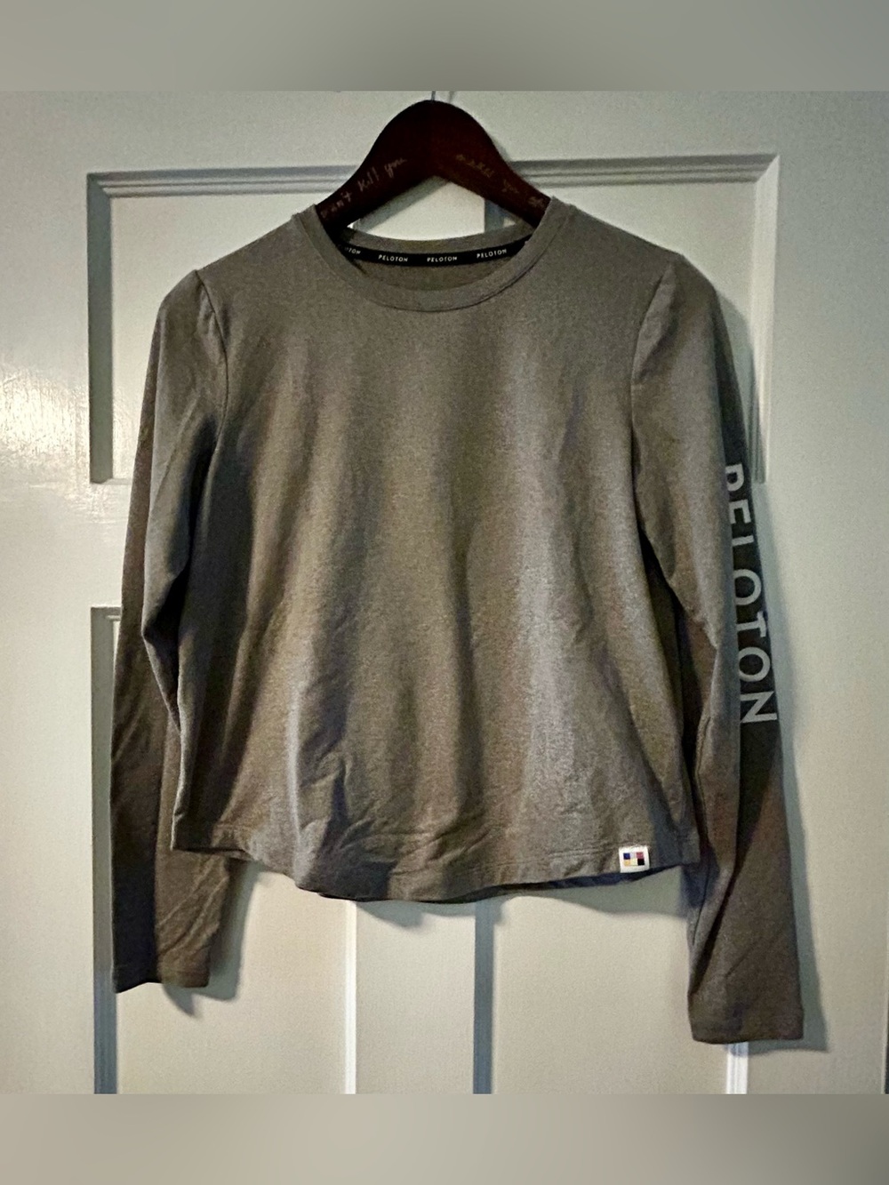 Peloton Heather Gray Crewneck Long Sleeve Tee